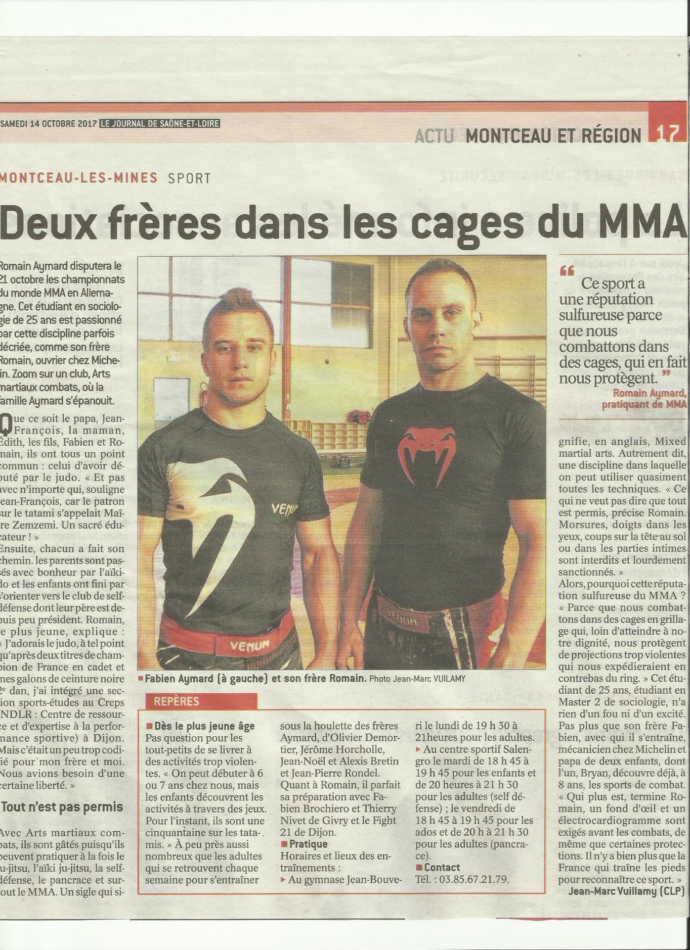 Article jsl fabien romain le 14 10 2017